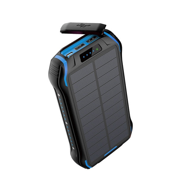REF Power - 'The Hardcore' Wireless Solar Power Portable Charger blue- REF Outlet