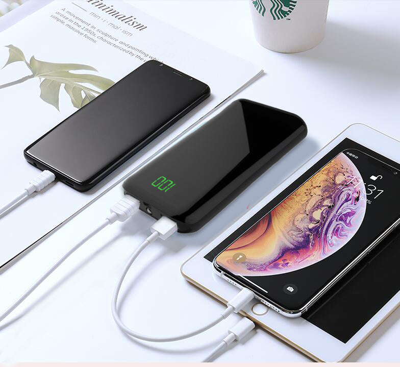 REF Power Lightweight, Slim Portable Battery Charger w/ LCD Digital Display Dual Output Charging
