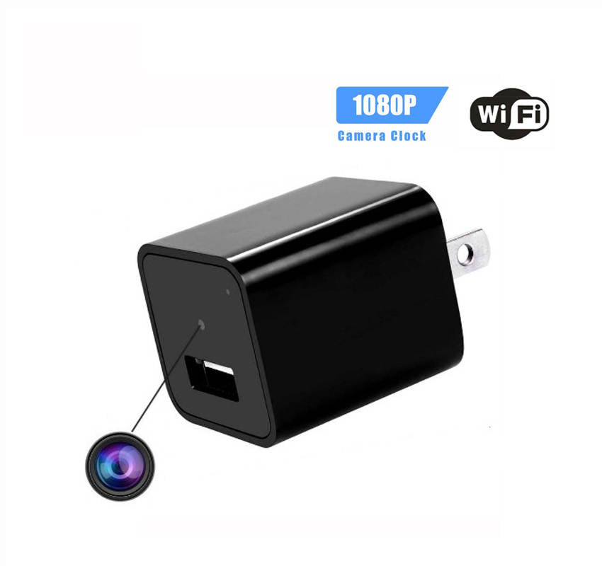 Nanny Cam Wireless Home Surveillance USB Wall Charger side view