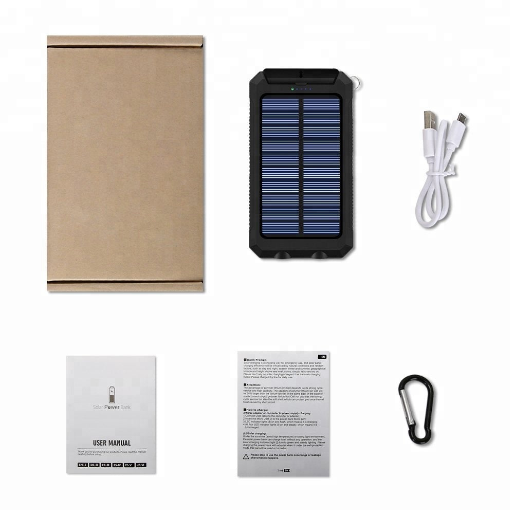 Original REF Solar Cell Phone Charger and Water-Resistant Power Bank kit