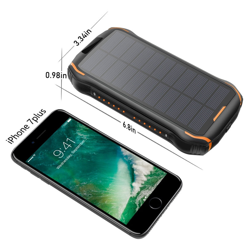 REF Power - 'The Hardcore' Wireless Solar Power Portable Charger Specs- REF Outlet