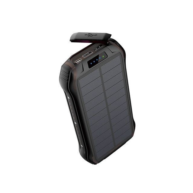 REF Power - 'The Hardcore' Wireless Solar Power Portable Charger black- REF Outlet