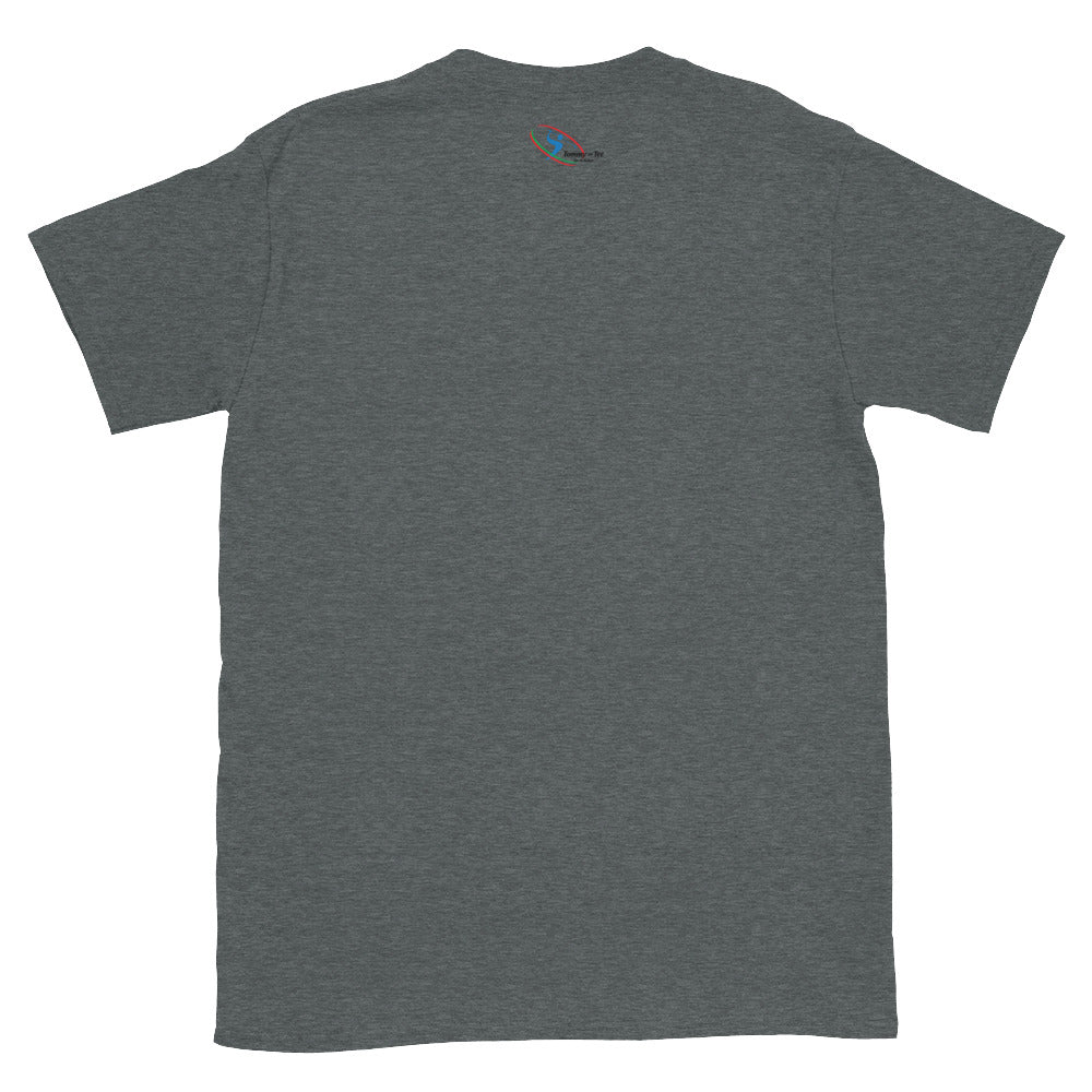 Tiger Strip GOLFER Short-Sleeve Unisex T-Shirt back in Grey